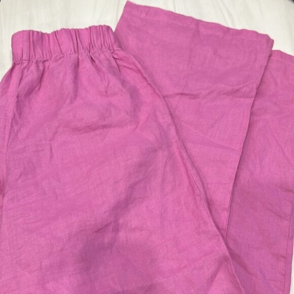 PQ x Revolve Women's Pink Sammy Button Up Shirt & Pants Set Size Small - Picture 9 of 11